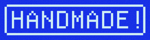 Handmade label Label flashing "Handmade"